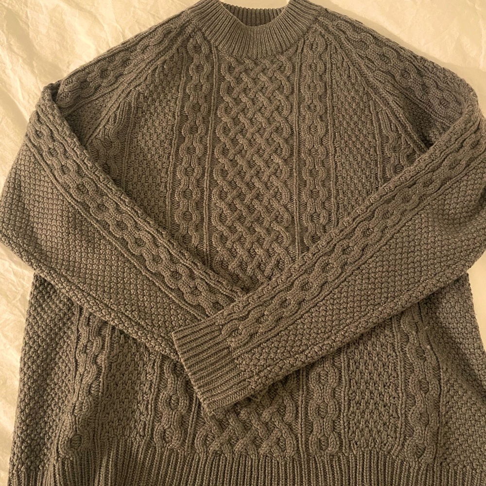 Emerson Fry 100% wool fisherman sweater—size small